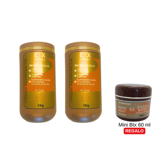 PACK 2 BOTOX CAPILAR BIOMOLECULAR ANTIFRIZZ + UN REGALO